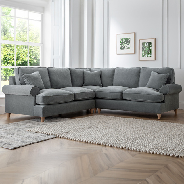 The Victoria Large Charcoal Corner Sofa - image 1