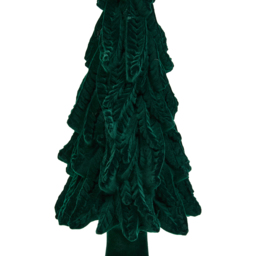 Amber Charm Teal Flocked Velvet Christmas Tree Decoration - thumbnail 4