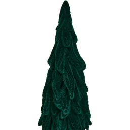 Amber Charm Teal Flocked Velvet Christmas Tree Decoration - thumbnail 2