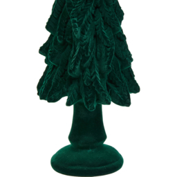 Amber Charm Teal Flocked Velvet Christmas Tree Decoration - thumbnail 3
