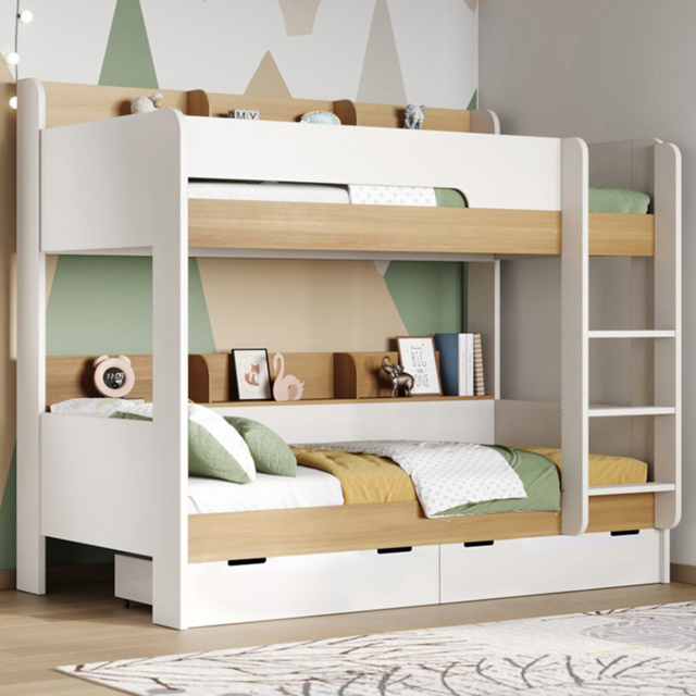 Flair Eddie Wooden Oak Bunk Bed with Storage - image 1