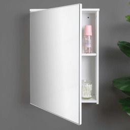 Bathstore High Gloss Single Mirror Wall Cabinet White - thumbnail 1