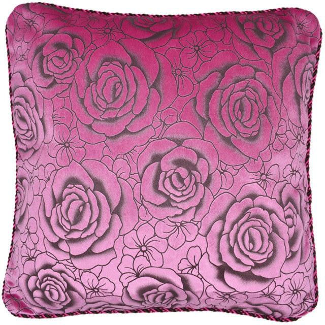 Intimates Flock Rose Pink Filled Cushion 43 x 43cm 2 Pack - image 1