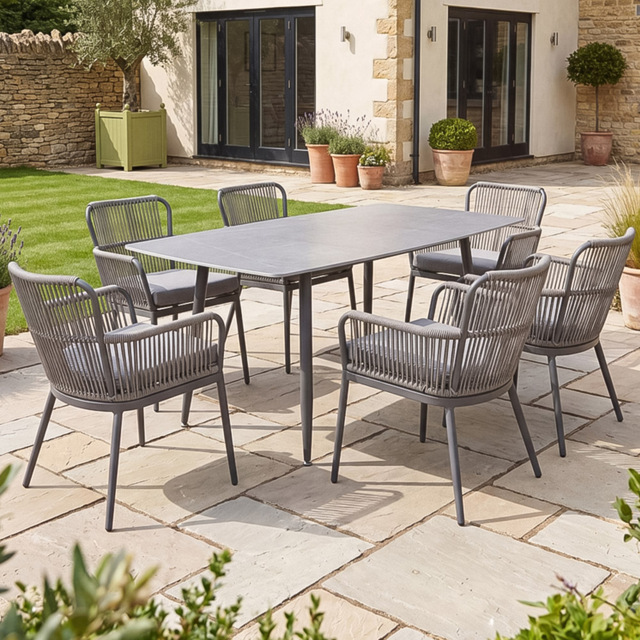 Artemis Home Westcott Grey 6 Seater Garden Dining Set - image 1