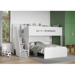 Flair Stepaside Triple Sleeper L Shaped White Bunk Bed - thumbnail 4