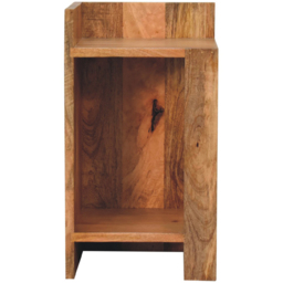 Artisan Furniture Oak-ish 2 Shelf Solid Wood Box Bedside Table - thumbnail 2
