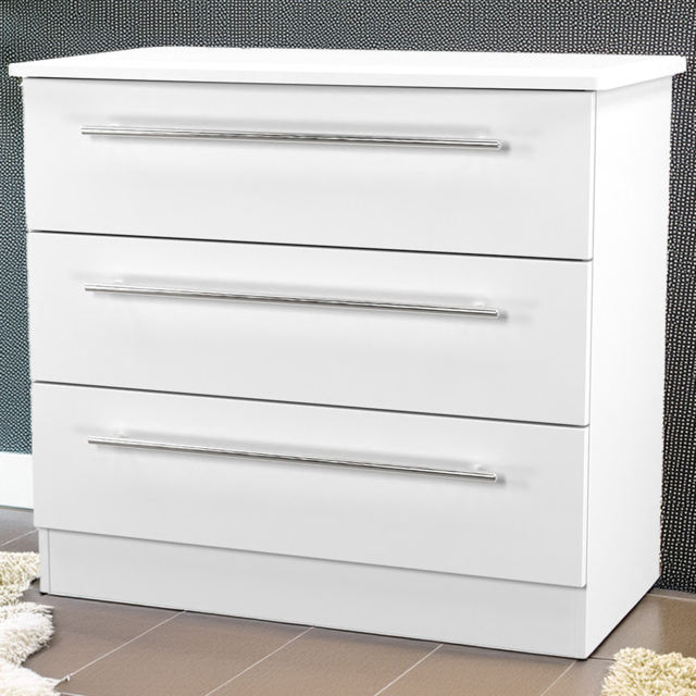 Crowndale Sherwood Porcelain Matt 3 Drawer Chest of Drawers - image 1