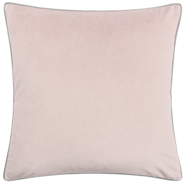 Paoletti Meridian Blush Grey Velvet Cushion - image 1