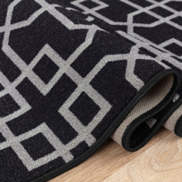 Smart Living Siam Black and Grey Non-Slip Mat with Gel Backing 67 x 120cm - thumbnail 3