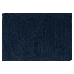 Navy Chunky Bobble Polycotton Bath Mat 50 x 80cm