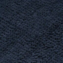 Navy Chunky Bobble Polycotton Bath Mat 50 x 80cm - thumbnail 2
