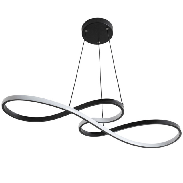 ValueLights Infinity Swirl Black Integrated LED Ceiling Light - image 1