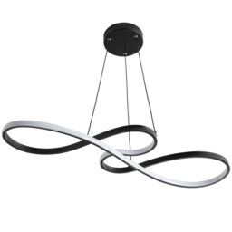 ValueLights Infinity Swirl Black Integrated LED Ceiling Light - thumbnail 1