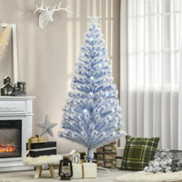 StarBright Fibre Optic LED Pre-Lit Blue Artificial Christmas Tree 6ft - thumbnail 3