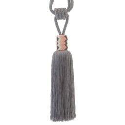 Grey and Pink Aztec Curtain Tie Back