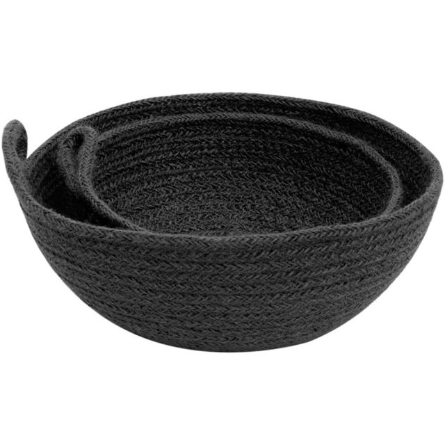 Premier Housewares Black Round Jute Basket 2 Pack - image 1