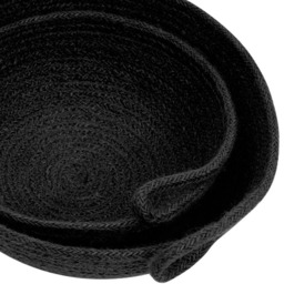 Premier Housewares Black Round Jute Basket 2 Pack - thumbnail 3