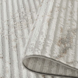 Desire Rugs Perla Grey Modern Abstract Linear Molten Design Rug 60 x 220cm - thumbnail 4