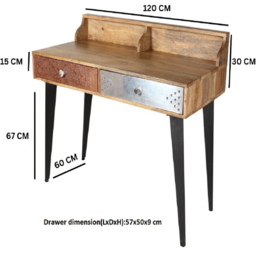 Brooklyn Monaco 2 Drawer Console Table - thumbnail 4