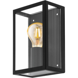 EGLO Alamonte1 Black Caged Exterior Wall Light