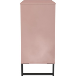 Crowndale Fluted 4 Drawer Kobe Pink Chest of Drawers Ready Assembled - thumbnail 3