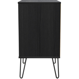 Crowndale Harlequin 3 Drawer Black Ash Midi Chest of Drawers Ready Assembled - thumbnail 4