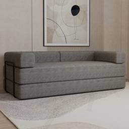M N Furniture Smart 3 Seater Grey Sofa Bed - thumbnail 1