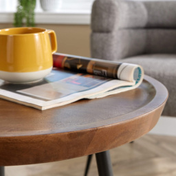 Home Source Small Solid Mango Wooden Coffee Table - thumbnail 3