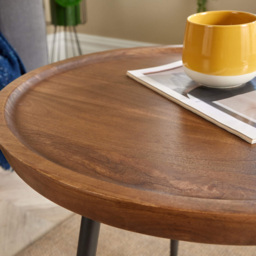 Home Source Small Solid Mango Wooden Coffee Table - thumbnail 4
