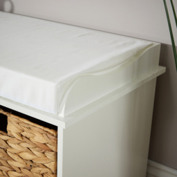 Home Source 3 Woven Drawer Padded Cushioned Top Storage Bench - thumbnail 3