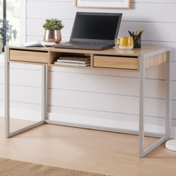 Home Source Toronto 2 Drawer Oak Office Desk
