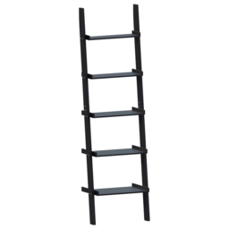 Vida Designs York 5 Shelf Black Ladder Bookcase - thumbnail 2