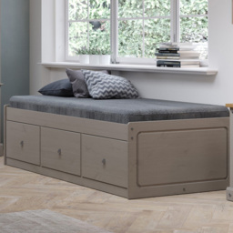 Corona 3ft Grey Washed Wax Finish Cabin Bed
