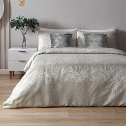 Paoletti Double Oyster Marble Jacquard Duvet Set