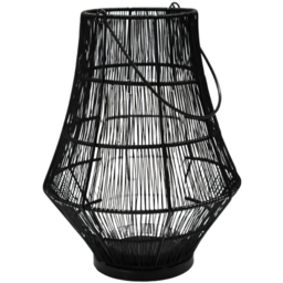 Ivyline Portofino Black Curve Wirework Lantern - thumbnail 1