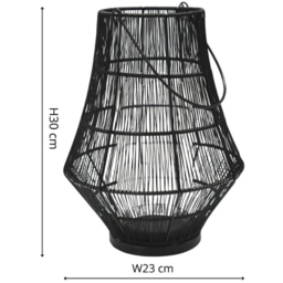 Ivyline Portofino Black Curve Wirework Lantern - thumbnail 3