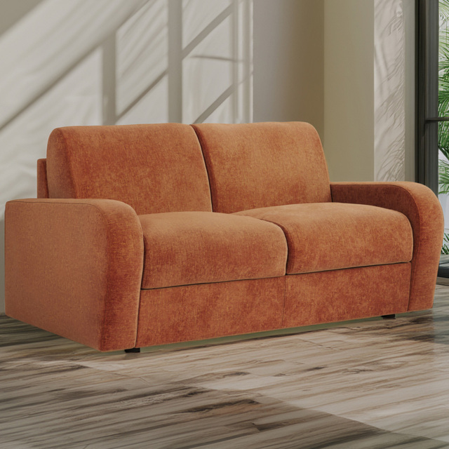 Jay-Be Deco 2 Seater Cosy Chenille Spice Sofa Bed with e-Sprung Mattress - image 1