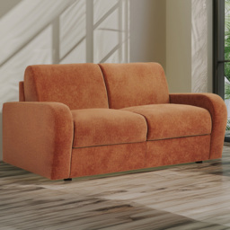 Jay-Be Deco 2 Seater Cosy Chenille Spice Sofa Bed with e-Sprung Mattress - thumbnail 1