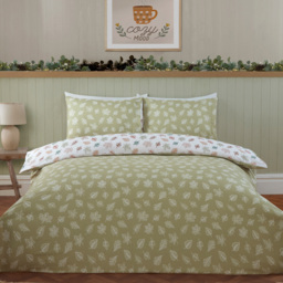 Falling Leaves Duvet Set Green Single - thumbnail 2