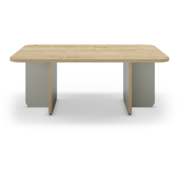 Decortie Hillary Rectangular Oak and Ash Green Coffee Table - thumbnail 3