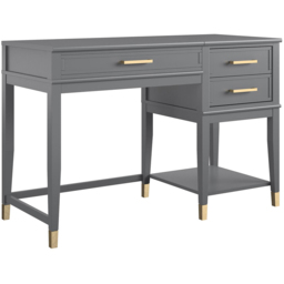 Dorel Home Westerleigh Graphite Grey 2 Drawer Single Shelf Lift Desk - thumbnail 2