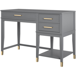 Dorel Home Westerleigh Graphite Grey 2 Drawer Single Shelf Lift Desk - thumbnail 4
