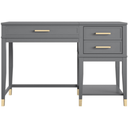 Dorel Home Westerleigh Graphite Grey 2 Drawer Single Shelf Lift Desk - thumbnail 3
