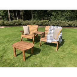 Charles Taylor 2 Seater Straight Companion Seat with Coffee Table - thumbnail 4