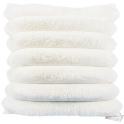 Divante Verbier Ivory Faux Fur Cushion 45 x 45cm - thumbnail 1
