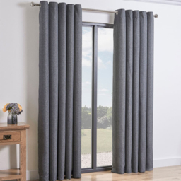 My Home Taylor Charcoal Blackout Eyelet Curtain 229 x 229cm