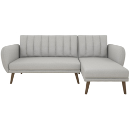 Novogratz Brittany 3 Seater Grey Linen Sofa Bed - thumbnail 2