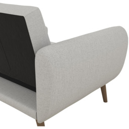 Novogratz Brittany 3 Seater Grey Linen Sofa Bed - thumbnail 4