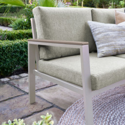 Norfolk Collection Easton Anthracite Beige 5 Seater Outdoor Mini Corner Lounge Set - thumbnail 3