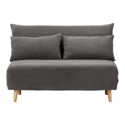 Boston Geo Chenille 2 Seater Sofa Bed - Mid Grey - thumbnail 4